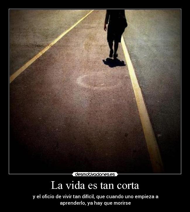 La vida es tan corta -