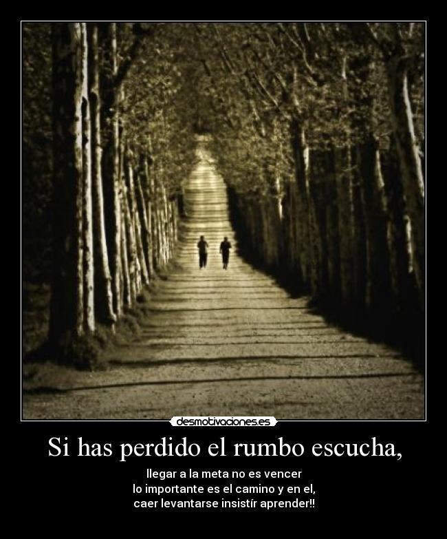 Si has perdido el rumbo escucha, - 