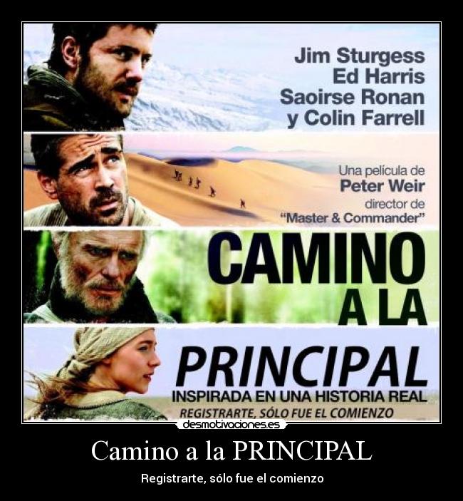 Camino a la PRINCIPAL - Registrarte, sólo fue el comienzo