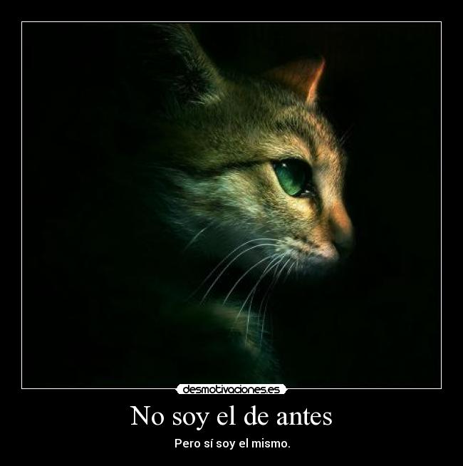 No soy el de antes -
