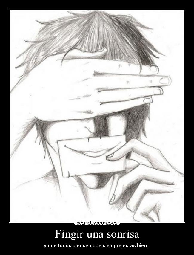 Fingir una sonrisa -