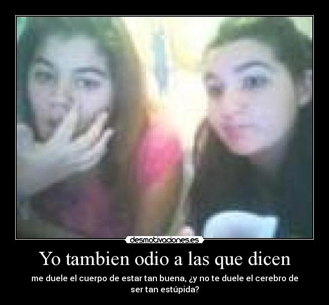 Yo tambien odio a las que dicen - 
