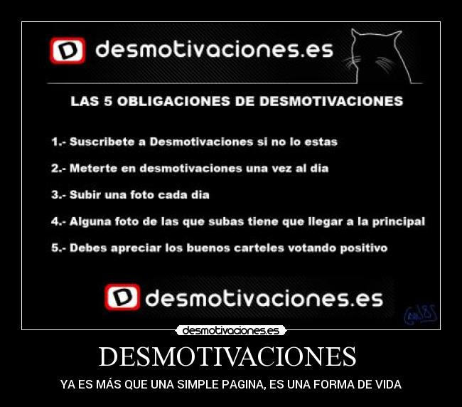 DESMOTIVACIONES  - YA ES MÁS QUE UNA SIMPLE PAGINA, ES UNA FORMA DE VIDA