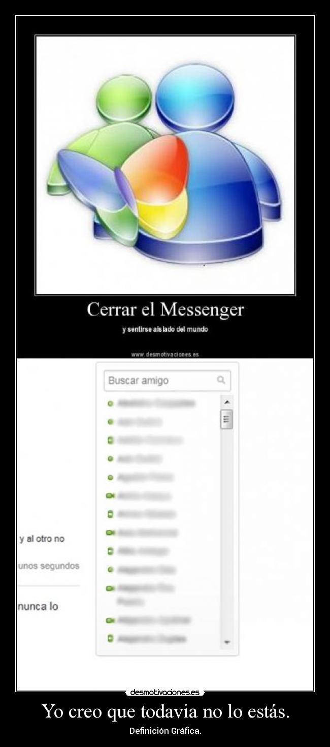 Yo creo que todavia no lo estás. - Definición Gráfica.