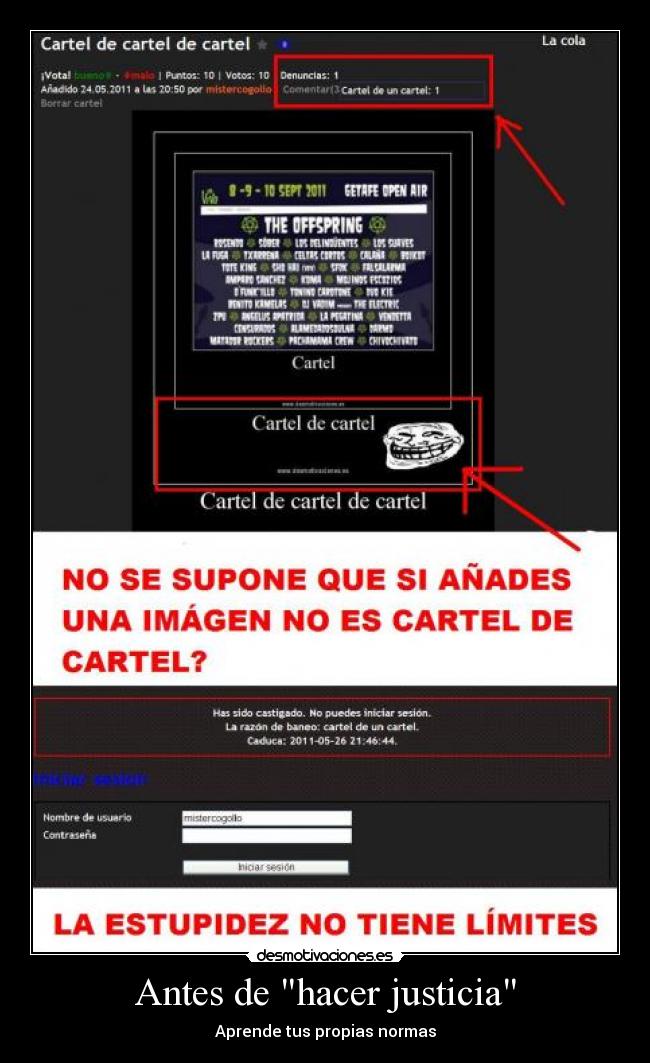 Antes de hacer justicia - Aprende tus propias normas