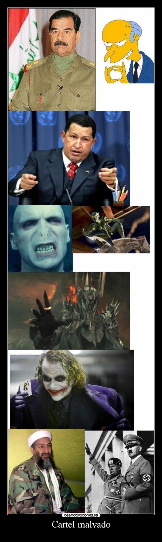 Cartel malvado -