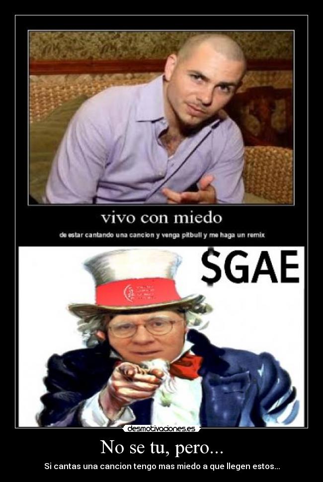 carteles sgaecantarpitbullmiedo desmotivaciones