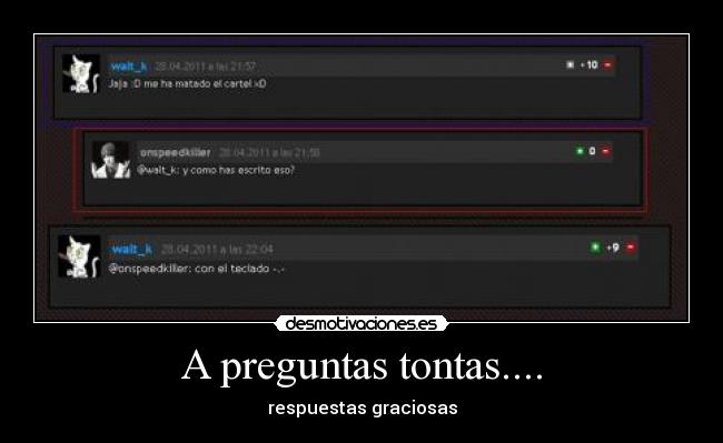 carteles preguntas tontas desmotivaciones