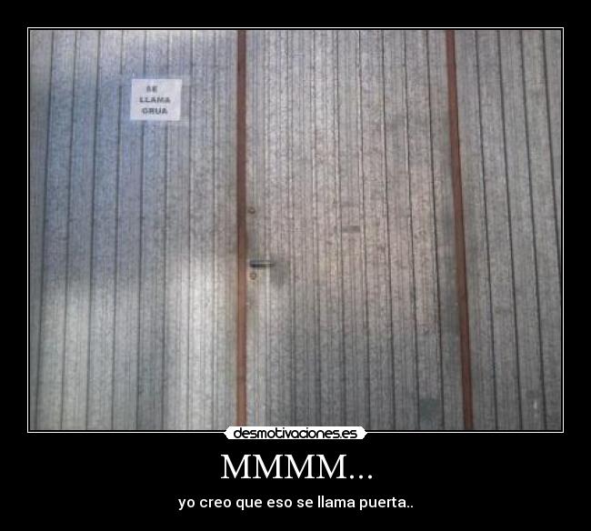 MMMM... - yo creo que eso se llama puerta..