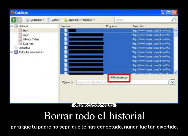 Borrar todo el historial - 