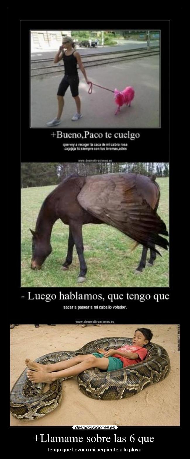 +Llamame sobre las 6 que  - 