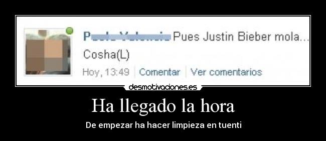 Ha llegado la hora - De empezar ha hacer limpieza en tuenti