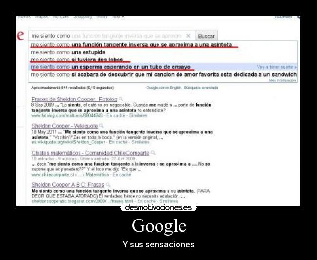 Google - Y sus sensaciones