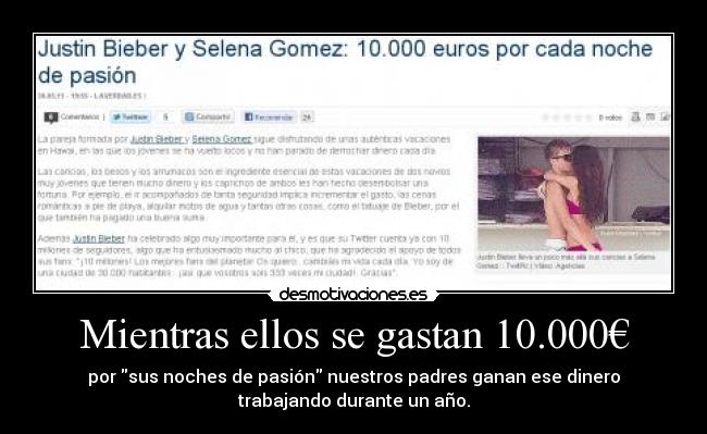 Mientras ellos se gastan 10.000€ - 