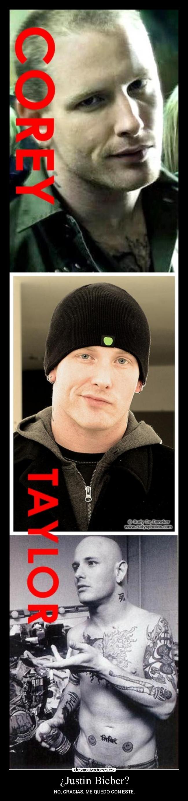 carteles corey taylor justin bieber desmotivaciones