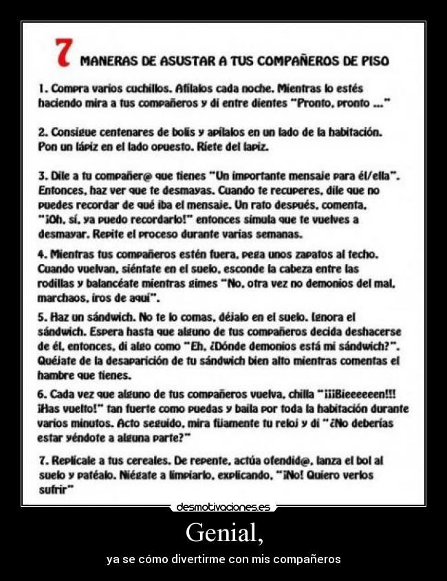 Genial, - ya se cómo divertirme con mis compañeros