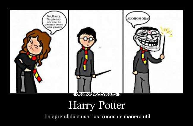 Harry Potter -  ha aprendido a usar los trucos de manera útil