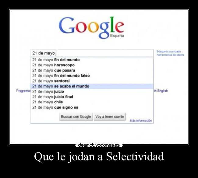 Que le jodan a Selectividad - 