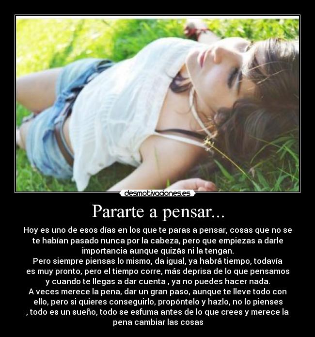 Pararte a pensar... - 