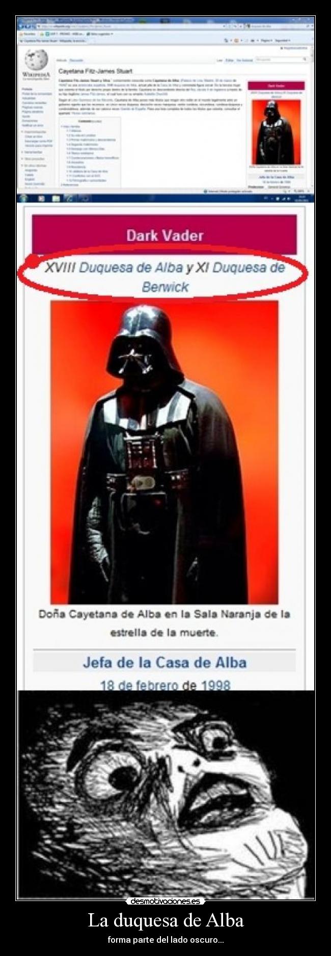 La duquesa de Alba - forma parte del lado oscuro...