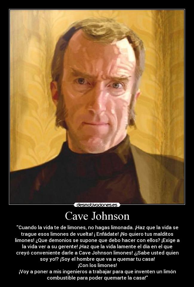 carteles portal cave johnson desmotivaciones