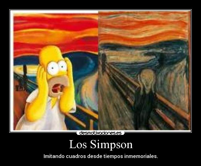 Los Simpson - Imitando cuadros desde tiempos inmemoriales.