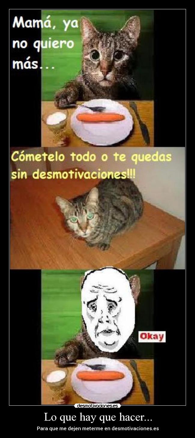 Lo que hay que hacer... - Para que me dejen meterme en desmotivaciones.es