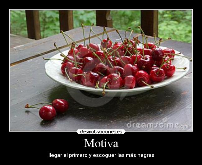 Motiva - llegar el primero y escoguer las más negras