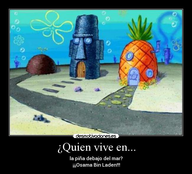 ¿Quien vive en... - la piña debajo del mar?
¡¡¡Osama Bin Laden!!!