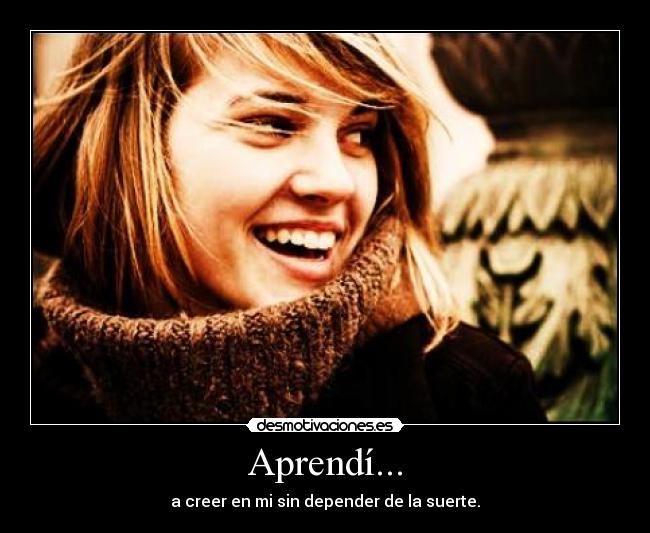 Aprendí... -