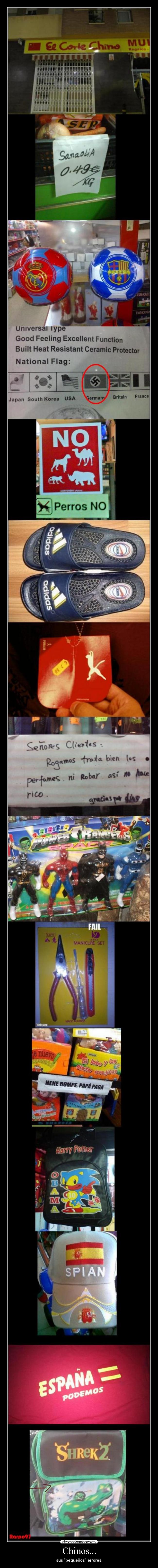 Chinos... - sus pequeños errores.