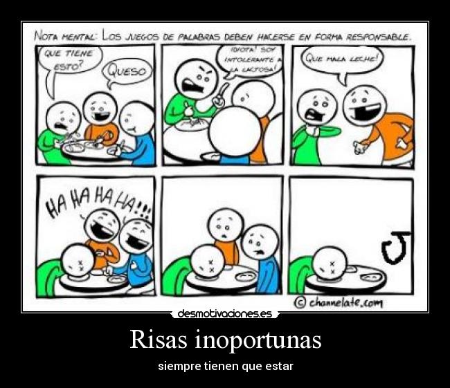 Risas inoportunas -