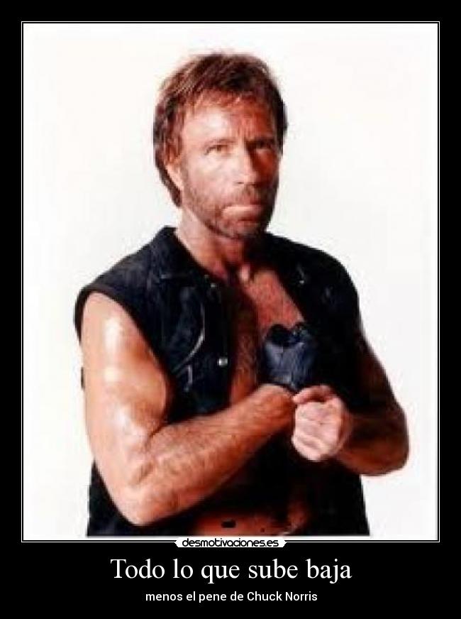 Todo lo que sube baja - menos el pene de Chuck Norris