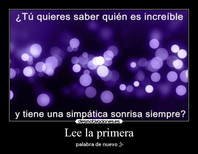 Lee la primera -