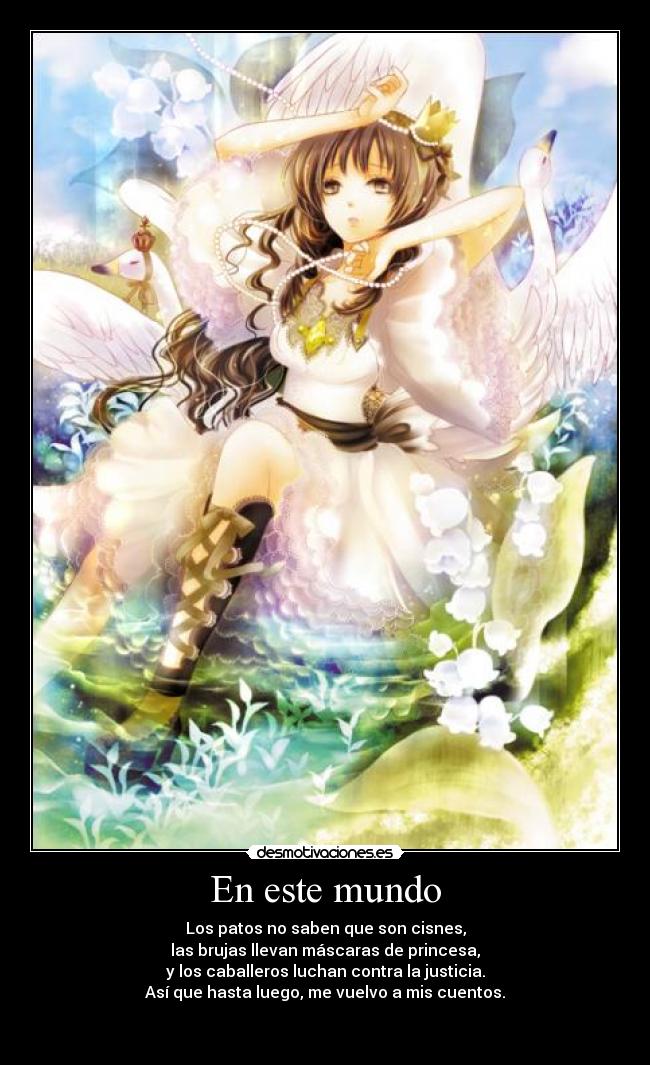 carteles mundo cuentos cisnes brujas princesas caballeros mundo desmotivaciones