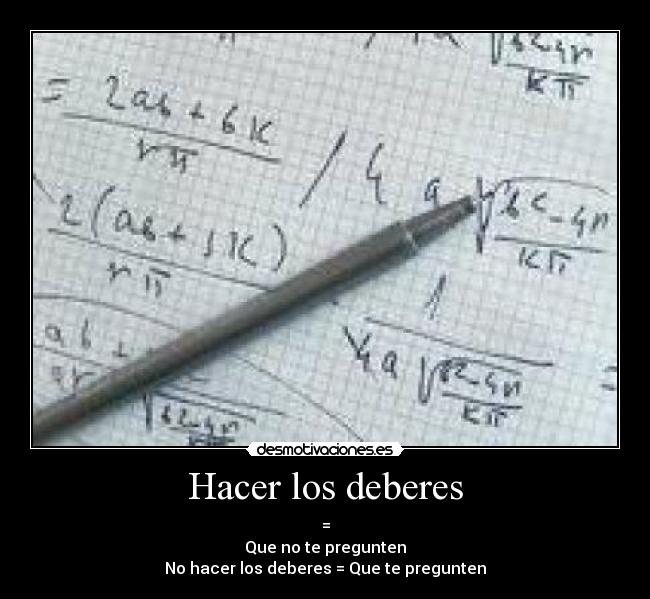 Hacer los deberes -