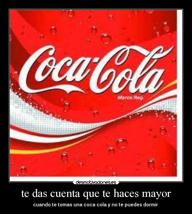 te das cuenta que te haces mayor -