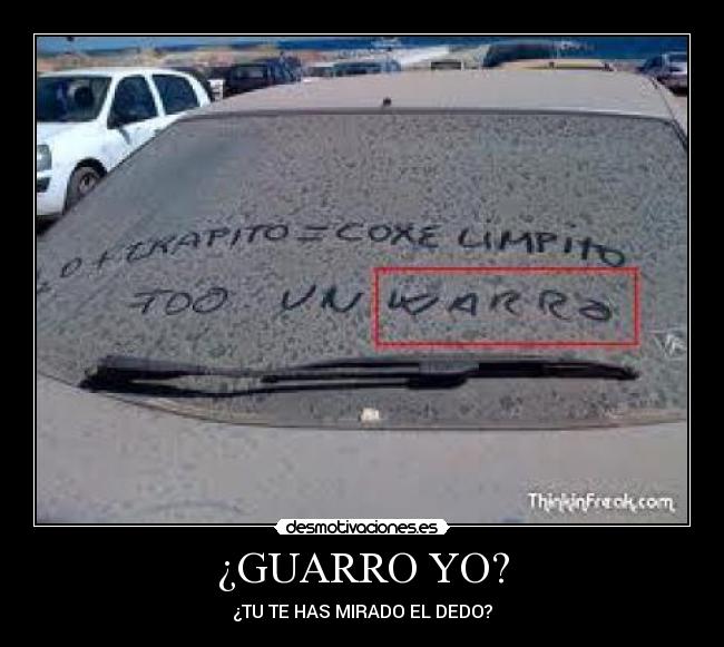 ¿GUARRO YO? -