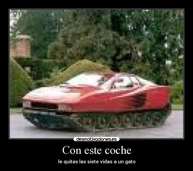 Con este coche - le quitas las siete vidas a un gato