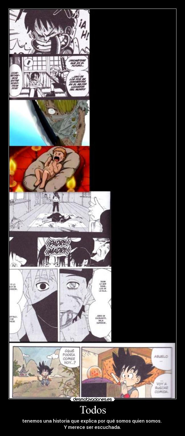 carteles todos ser historia escuchar manga one piece naruto dragon ball desmotivaciones