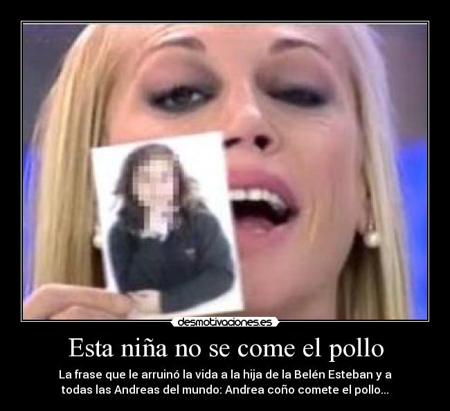 Esta niña no se come el pollo -