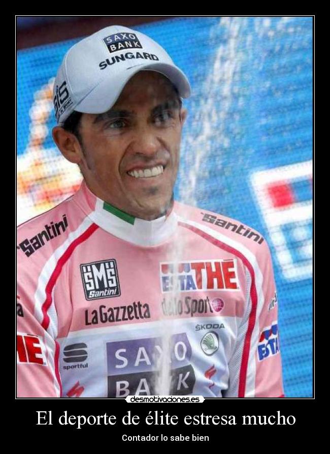 El deporte de élite estresa mucho -