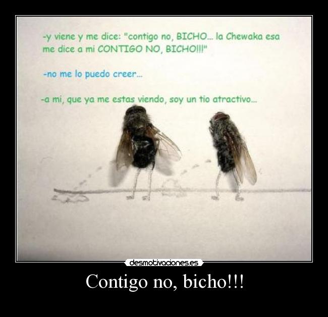 Contigo no, bicho!!! -