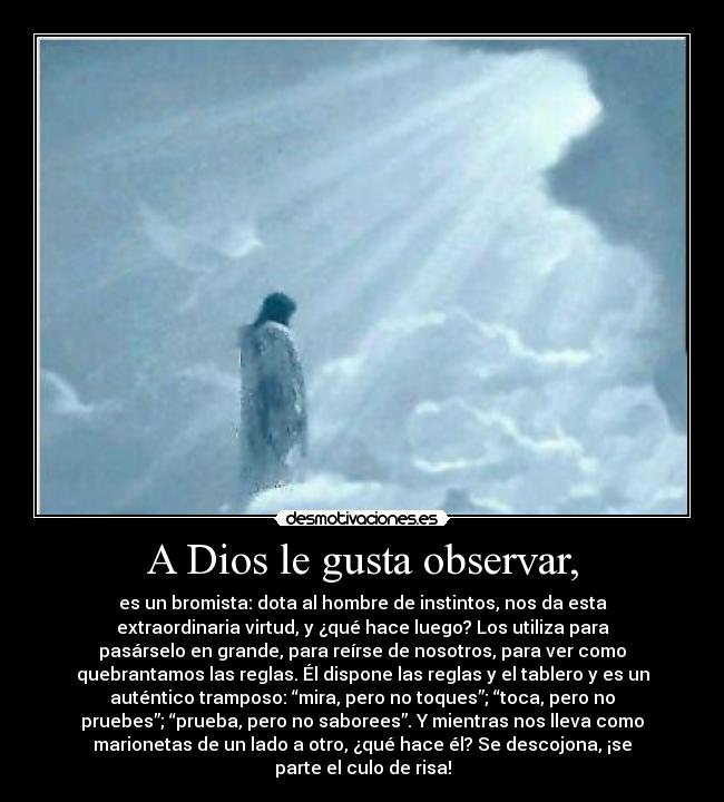 carteles dios dios observar bromista putear joder jesus ala desmotivaciones