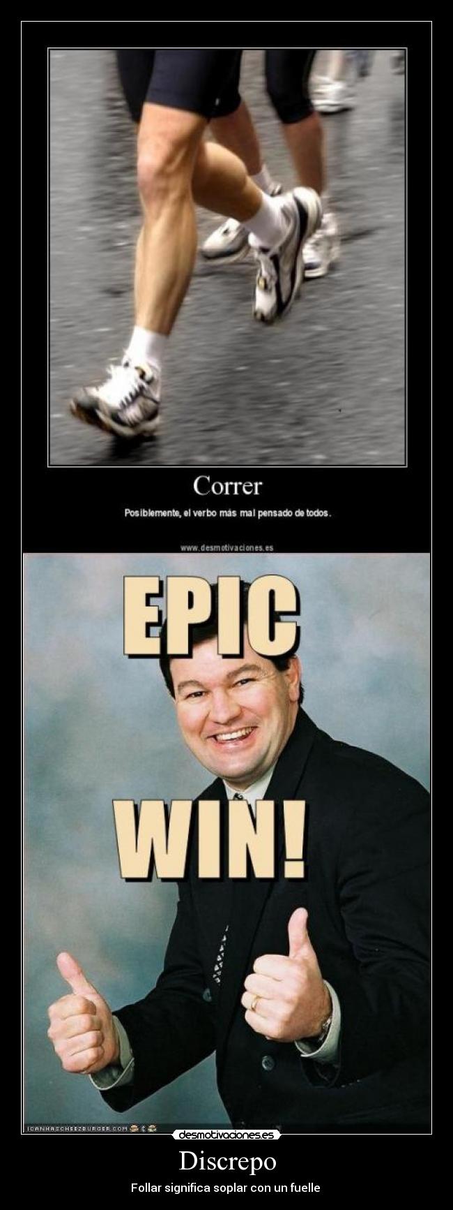 Discrepo - Follar significa soplar con un fuelle