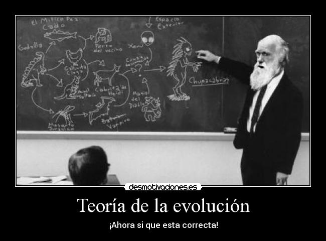 Teoría de la evolución - ¡Ahora si que esta correcta!