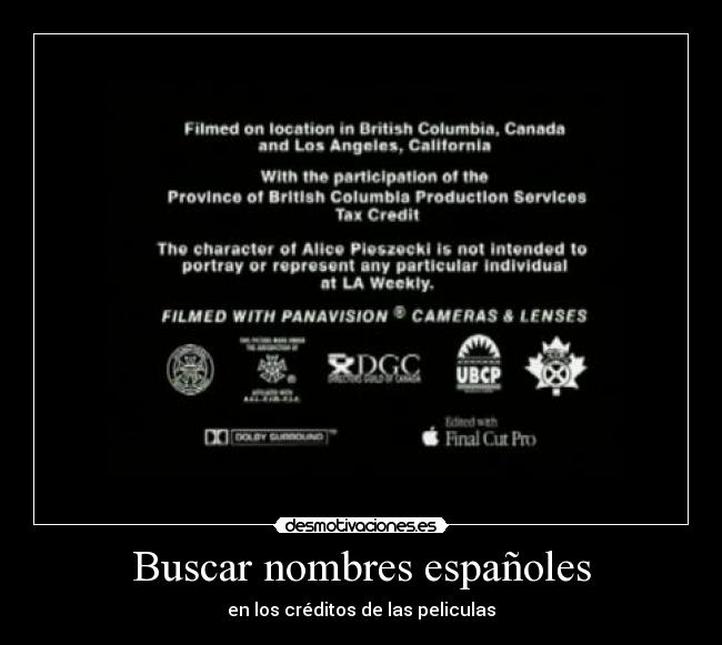 Buscar nombres españoles -