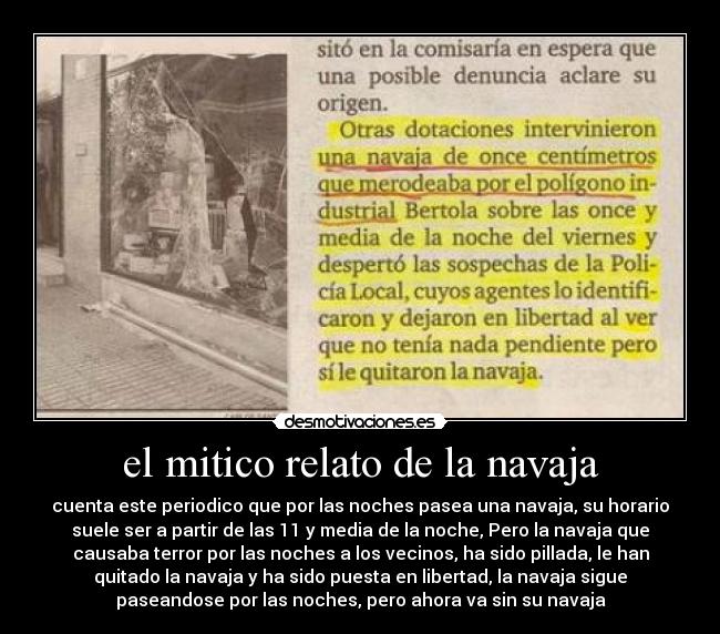 el mitico relato de la navaja - 