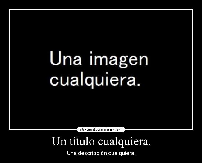 Un título cualquiera. - 