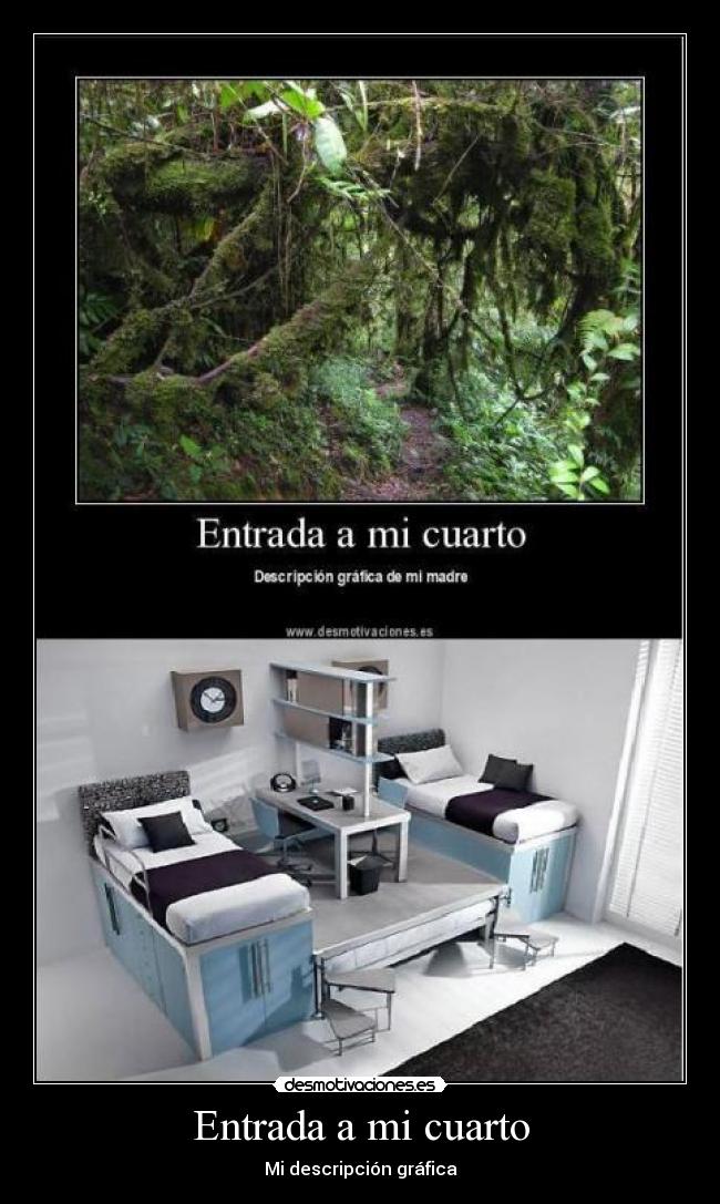 Entrada a mi cuarto - Mi descripción gráfica